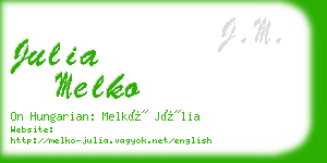 julia melko business card